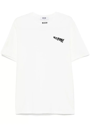 MSGM logo-embroidered T-shirt - White