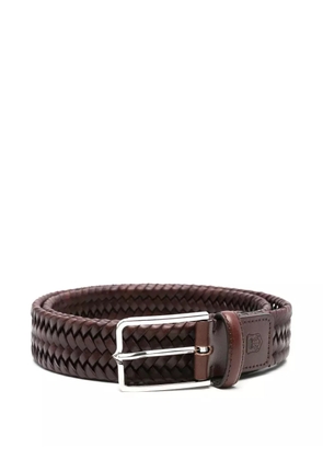 Corneliani braided belt - Brown