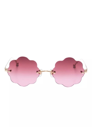 Megane and Me geometric-frame sunglasses - Gold
