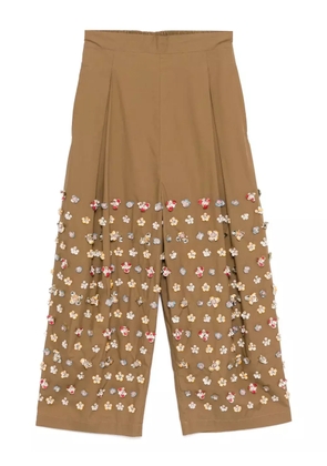 Biyan bead-embellished trousers - Brown