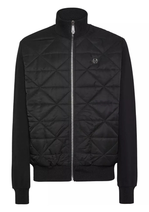 Philipp Plein logo-plaque padded jacket - Black