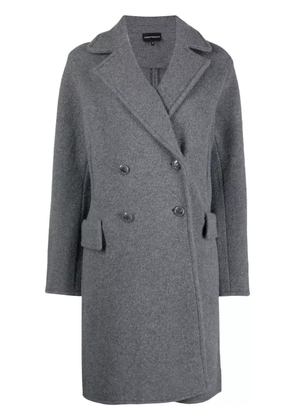 Emporio Armani double-breasted coat - Grey