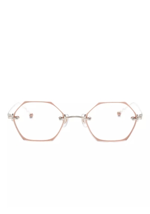 Megane and Me Geo geometric-frame glasses - Silver