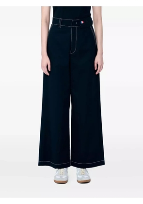 Palm Angels x Moncler contrast-topstitching trousers - Black