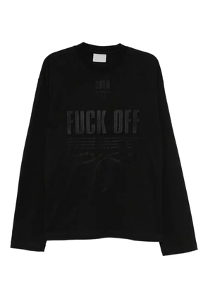 VETEMENTS embroidered short-sleeved T-shirt - Black