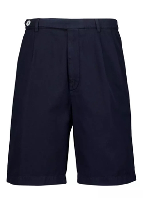 Brunello Cucinelli pleated cotton shorts - Blue