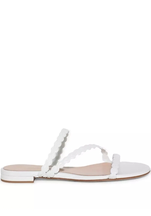Gianvito Rossi leather slides - White
