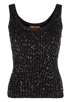 Missoni sequin-embellished ribbed top - Black