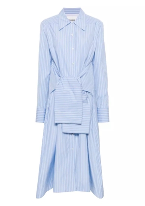 Jil Sander striped midi dress - Blue