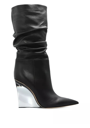 DSQUARED2 ruched pointed boots - Black