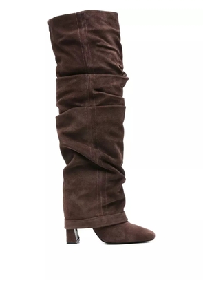 Gold & Rouge 90mm Jaika ruched boots - Brown