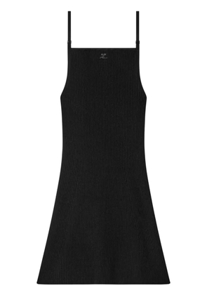 Courrèges ribbed-knit mini dress - Black
