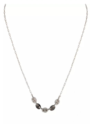 LB Exclusive 14K white gold circular motif diamond necklace - Silver