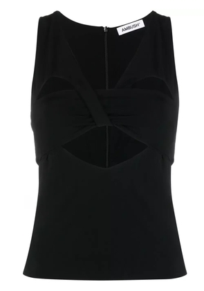 AMBUSH cut out-heart sleeveless top - Black