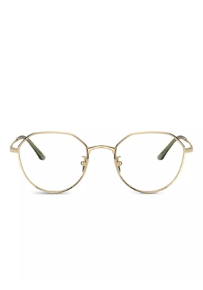 Giorgio Armani geometric-framed glasses - Gold