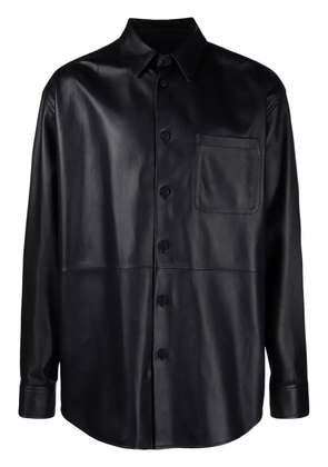 Off-White panelled lambskin overshirt - Blue