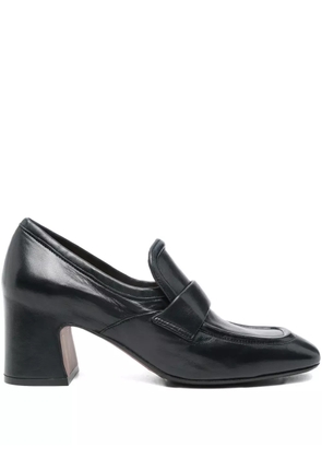 mara bini 60mm block-heel leather loafers - Blue