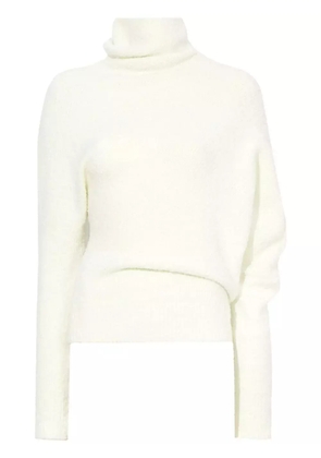 Proenza Schouler Fuzzy Boucle asymmetric sweater - White