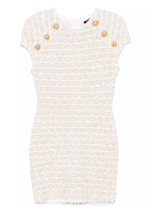 Balmain tweed mini dress - White