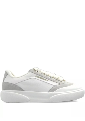 Casablanca suede-panel leather low-top sneakers - White
