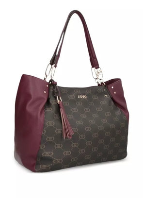 LIU JO medium monogram-pattern tote bag - Red