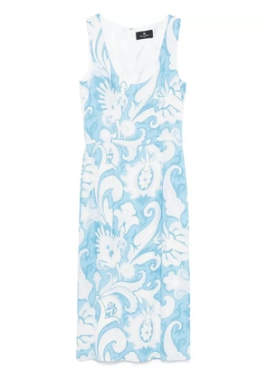 ETRO paisley-print midi dress - White