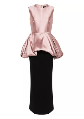 Solace London Emi peplum-detail dress - Pink