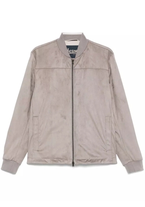 Herno faux-suede bomber jacket - Grey
