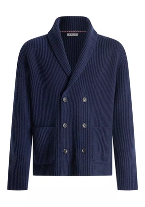 Bally ribbed double-breasted cardigan - Blue