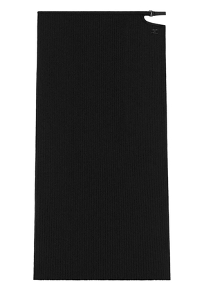 Courrèges ribbed-knit midi skirt - Black
