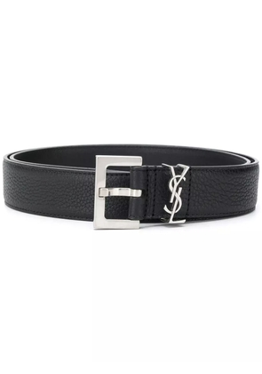 Saint Laurent grained leather belt - Black
