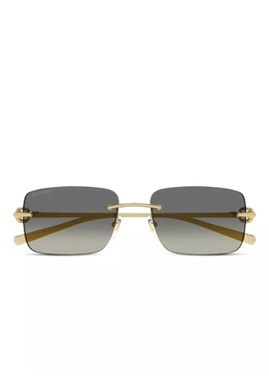 Gucci Eyewear rectangle-frame gradient sunglasses - Gold