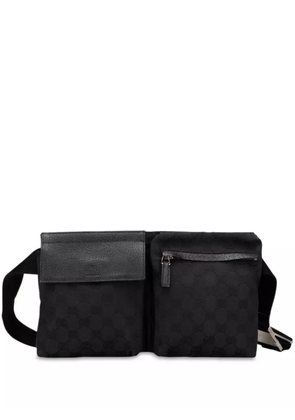 Gucci Pre-Owned 2000-2015 GG Canvas Double Pocket belt bag - Black