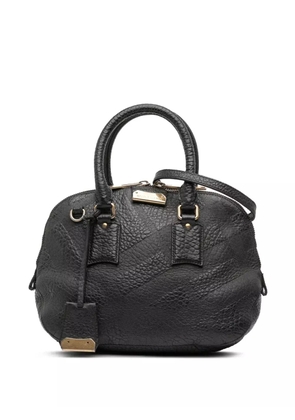 Burberry Pre-Owned 2000-2017 Small Heritage Grain Check Embossed Orchard Bowling Bag satchel - Black