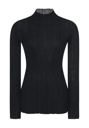 Rosetta Getty plisse turtleneck sweater - Black