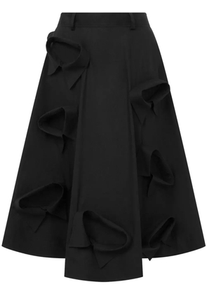 Moschino collar-appliqué midi skirt - Black