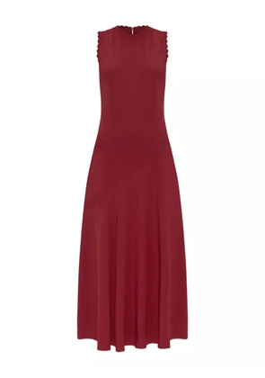 Ulla Johnson scallop-trim midi dress - Red