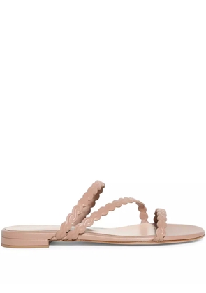 Gianvito Rossi leather slides - Neutrals