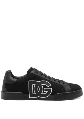 Dolce & Gabbana logo-patch sneakers - Black