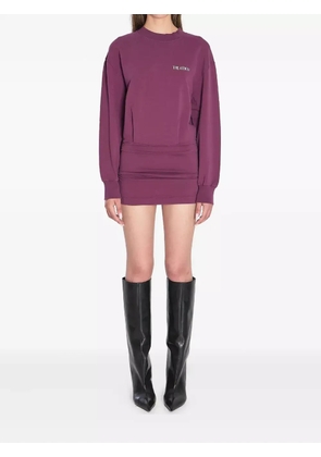 The Attico crew-neck mini dress - Purple