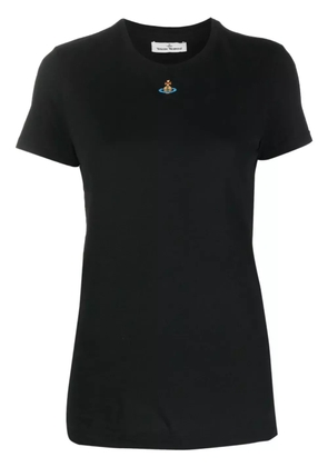 Vivienne Westwood Orb logo-embroidery cotton T-shirt - Black