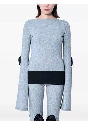 Sia Arnika open-back elbow-patch top - Grey