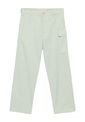 Marni confetti cotton trousers - Green