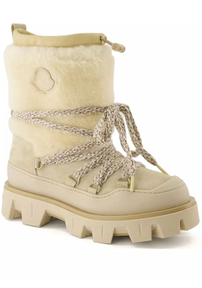 Moncler Peak Après shearling lace-up ankle boots - Neutrals