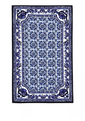 Dolce & Gabbana terry cotton beach towel - Blue