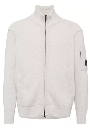 C.P. Company hooded waffle-knit cardigan - Grey
