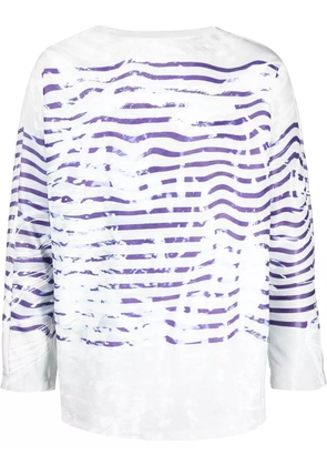 Doublet graphic-print long-sleeved top - Blue