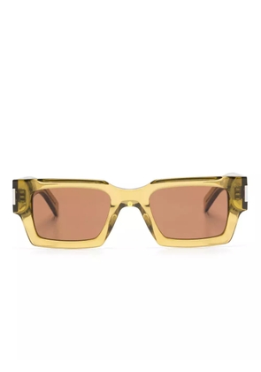 Saint Laurent Eyewear transparent-frame sunglasses - Yellow