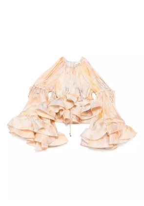 ZIMMERMANN balance flounce blouse - Yellow