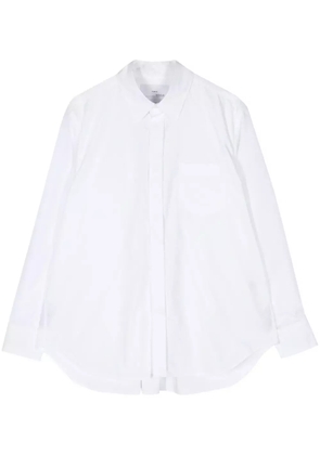 Fumito Ganryu pleated-back cotton-blend shirt - White